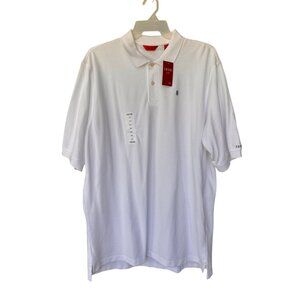 Izod Polo Shirt Mens 2XT White  Premium Cotton Classic Fit Golf Outdoor NWT